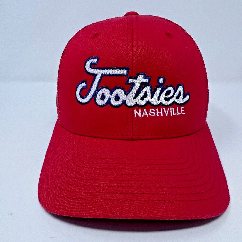 Tootsies Nashville Hat Cap Classics SnapBack Trucker Mesh Back Red